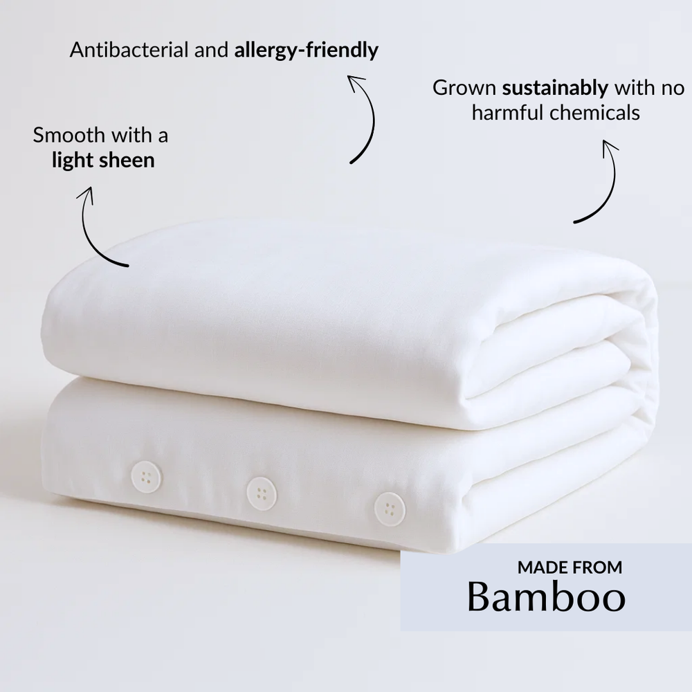Housse de couette en blanc (bambou)